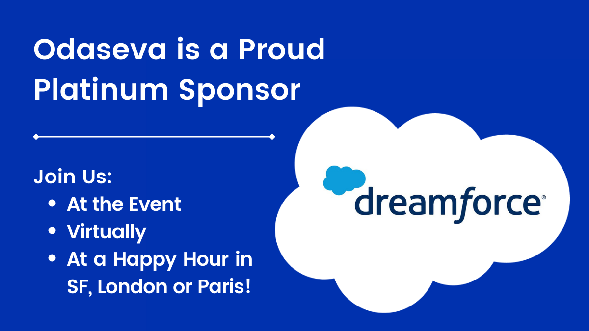 Odaseva is a Platinum Sponsor of Dreamforce 2021! Join In-Person or Virtually
